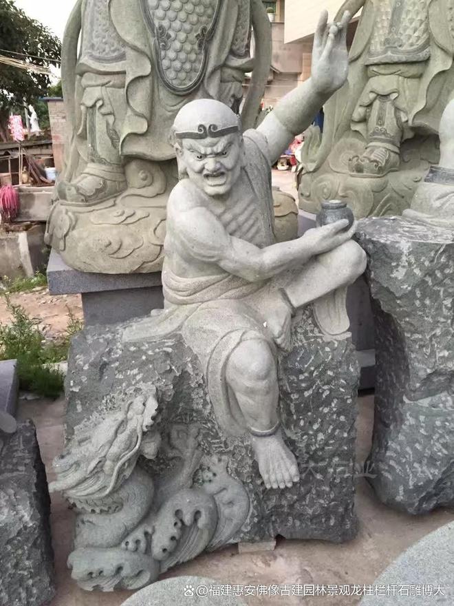 民居中的搭配方法石雕十八罗汉在(图1)